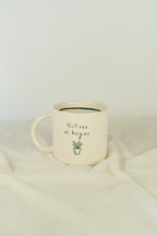 Pocillo Cilíndrico en Cerámica Eres Tierra Fértil 12 Oz
