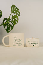 Set Introspección: Pocillo en Cerámica 12 Oz + Vela de 130 gr