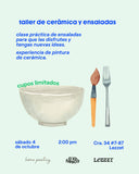 Experiencia de Preparación de Ensaladas y Pintura en Cerámica By Paulina A la Fresca