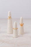Set de 3 Conos Porta Anillos Pecas