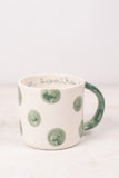Pocillo Cilíndrico 12 oz Lunares Verdes