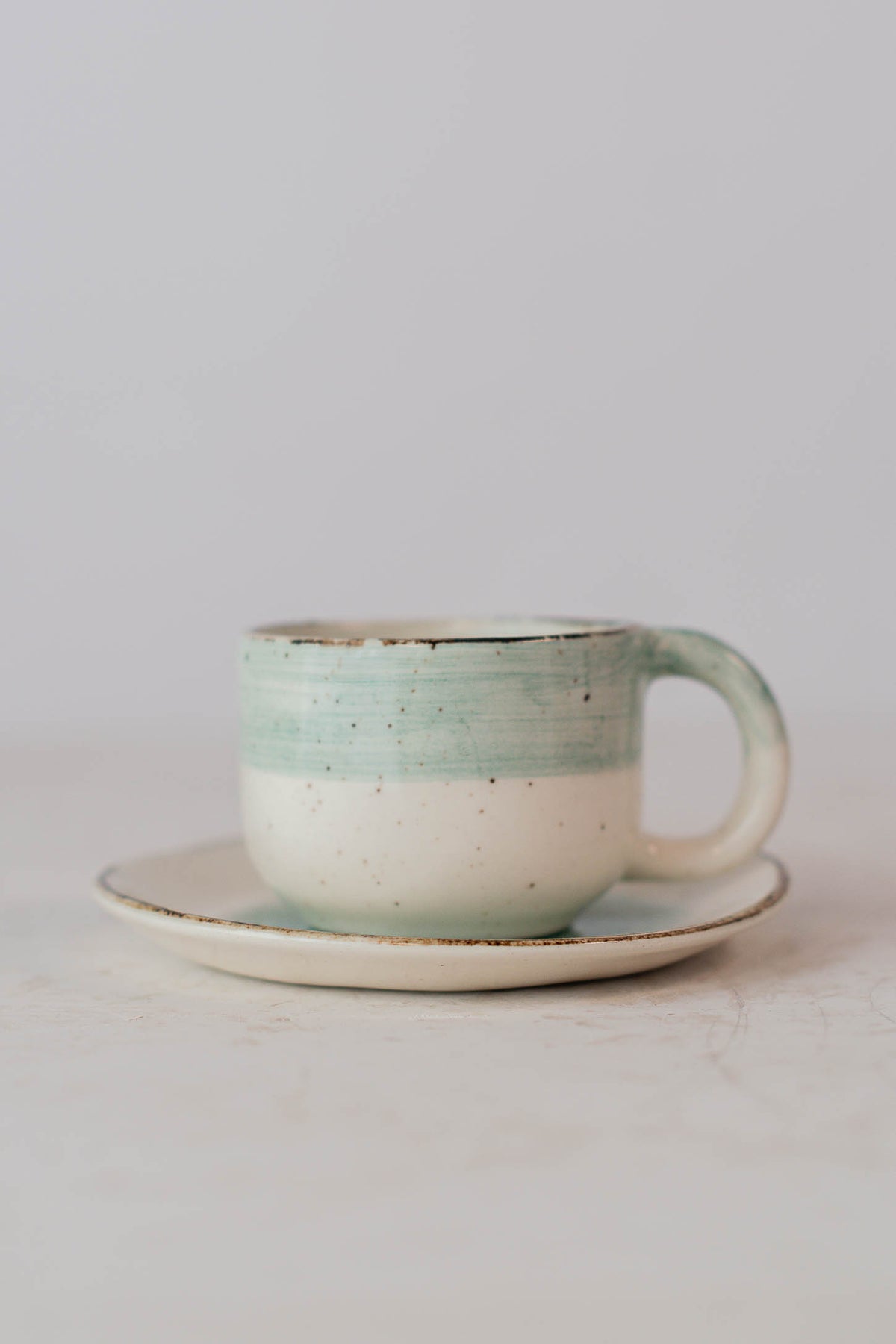 Set Espresso Alba Individual: Pocillo 03 oz + Plato Pequeño 12 cm- Bajo Pedido