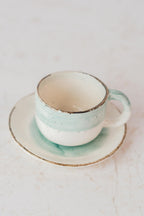 Set Espresso Alba Individual: Pocillo 03 oz + Plato Pequeño 12 cm- Bajo Pedido